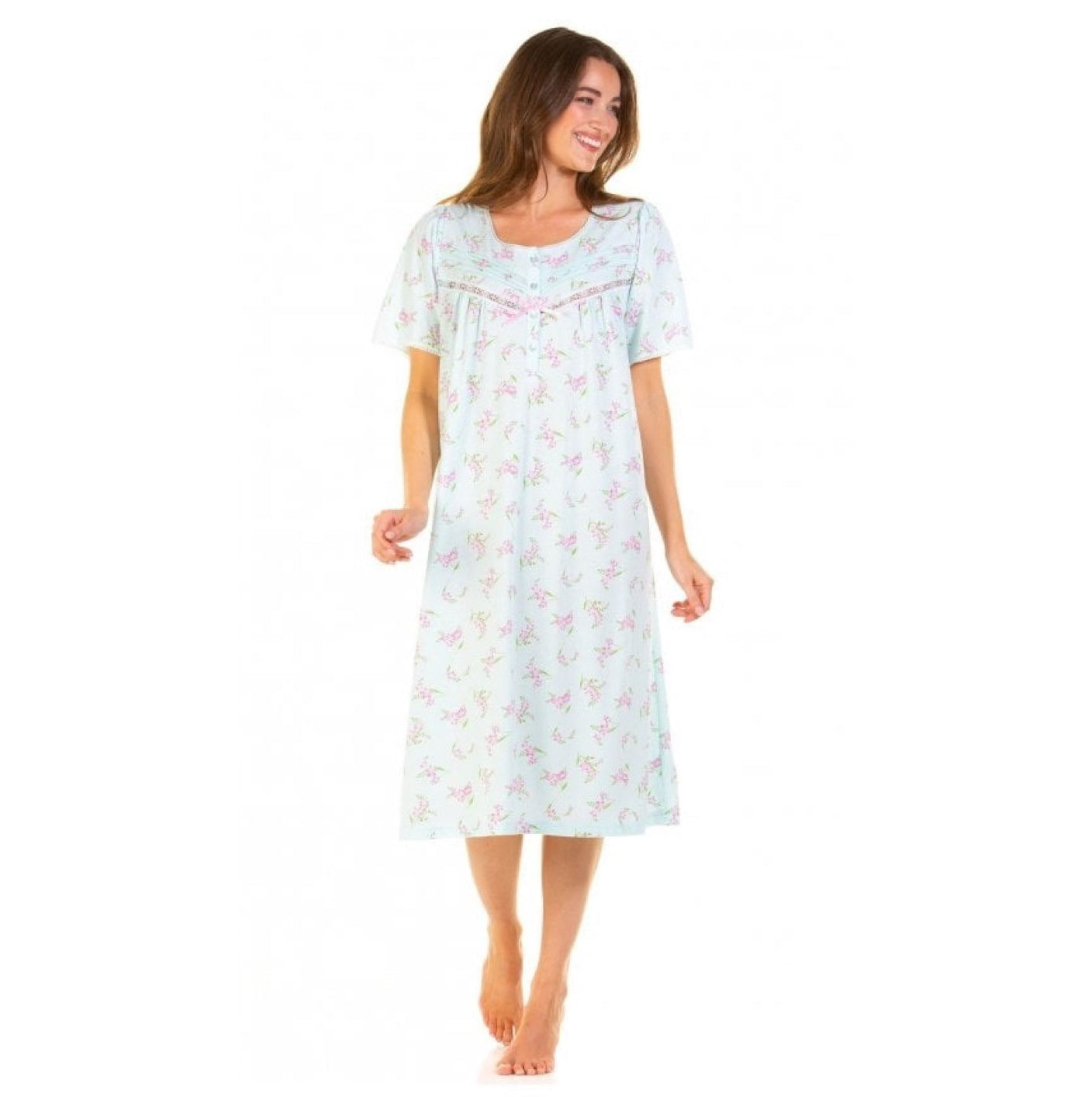 Cotton Rich Primrose Print Short Sleeve Nightdress