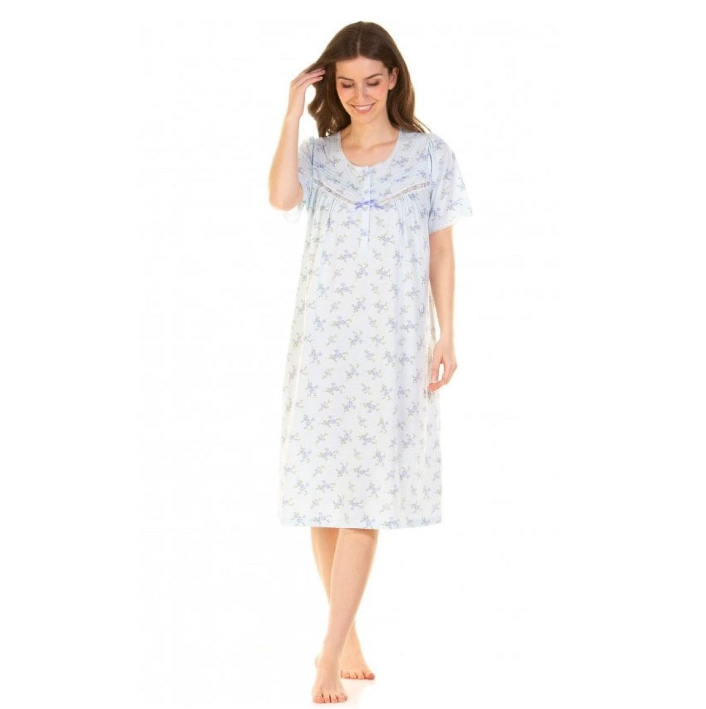 Cotton Rich Primrose Print Short Sleeve Nightdress