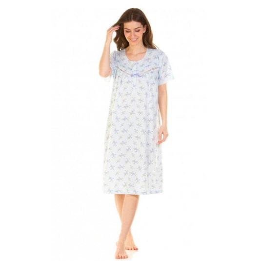 Cotton Rich Primrose Print Short Sleeve Nightdress