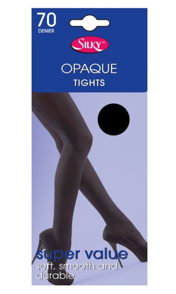 2 Pairs Ladies Everyday 70 Denier Black Tights - Medium - Pure Night2 Pairs Ladies Everyday 70 Denier Black Tights - Medium