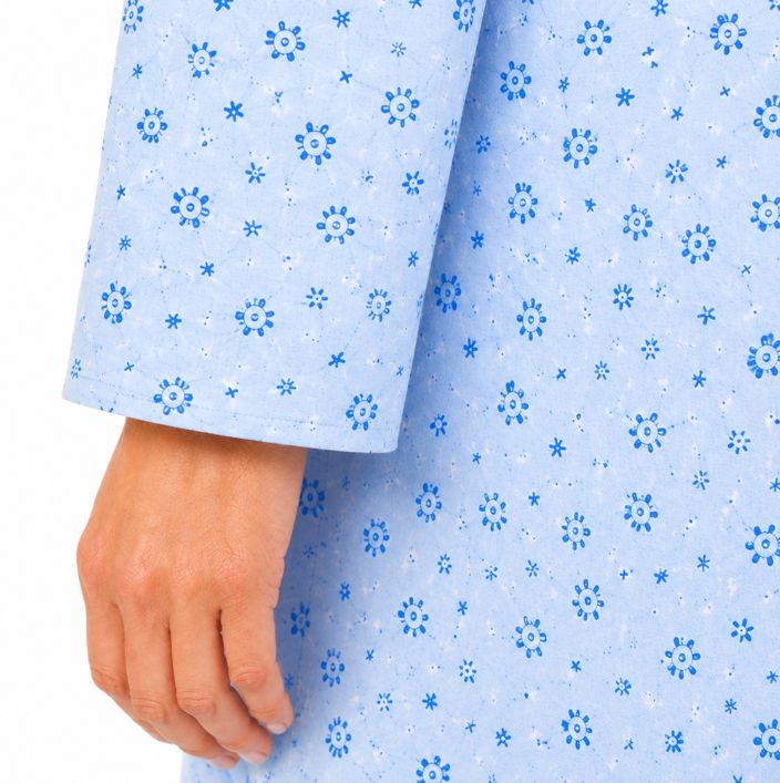 100% Brushed Cotton Winceyette Long Sleeve Nightdress
