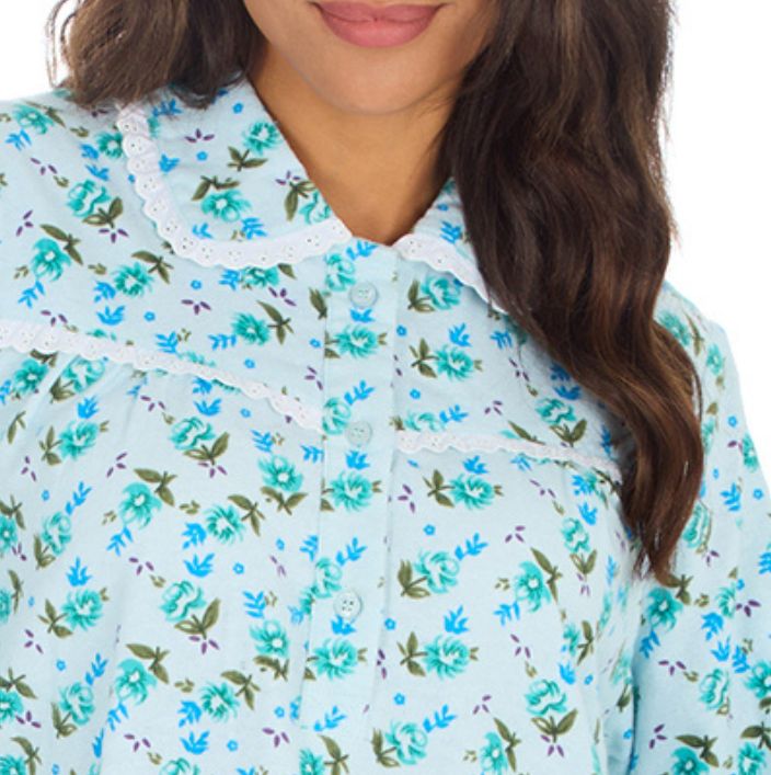 100% Brushed Cotton Long Sleeve Nightdress