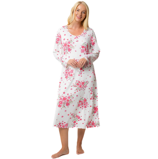 Super Soft Floral Long Sleeve Nightdress