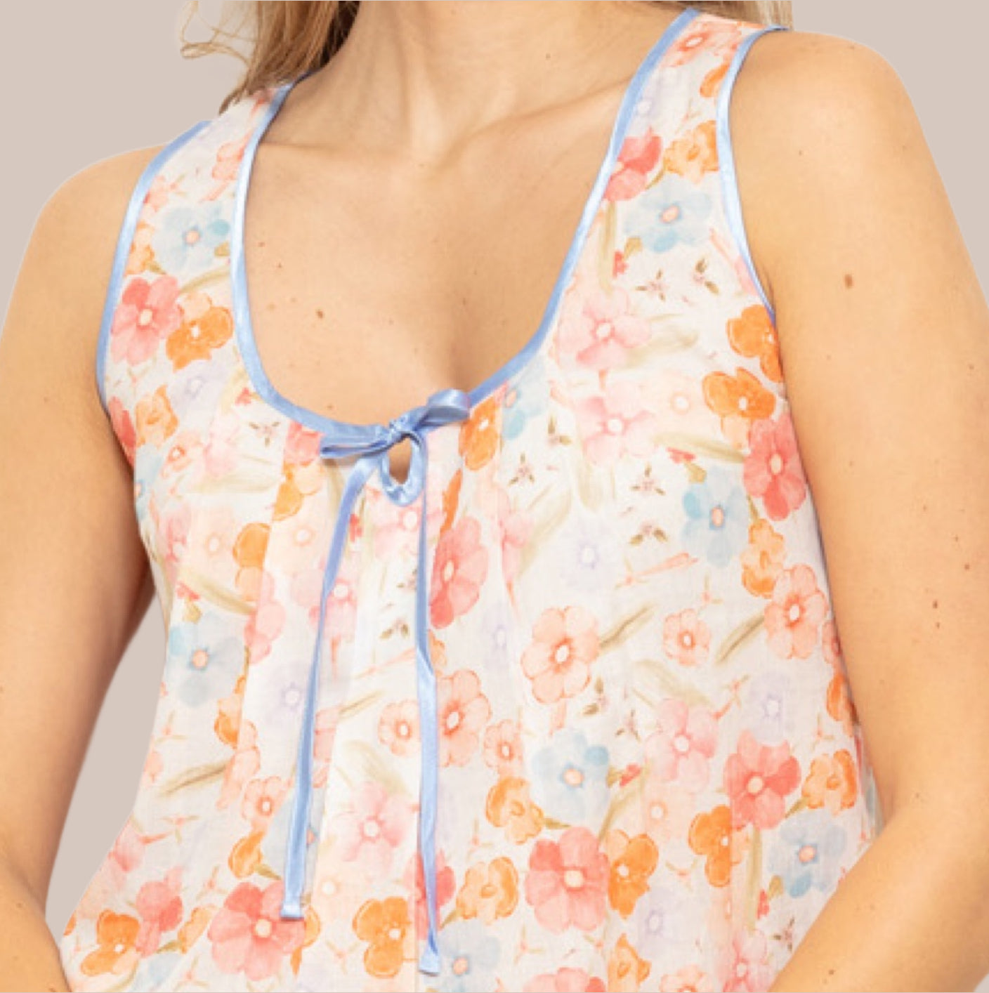 100% Cotton Sweetpea Floral Print Nightdress - Size XXL (18/20) Only