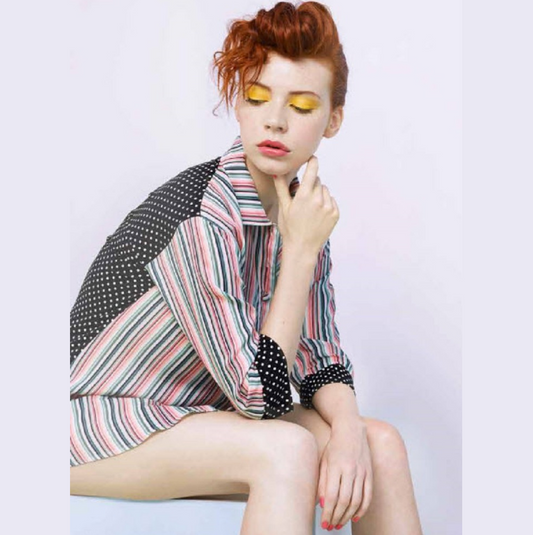 Pepita Multicoloured Stripe and Spotty Soft Nightshirt