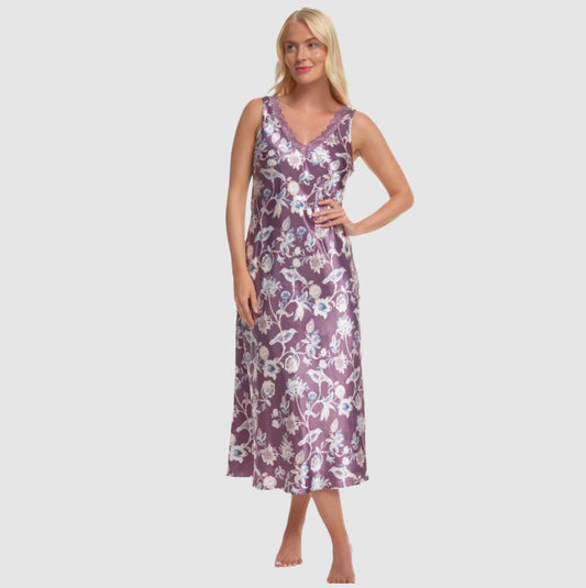 Beautiful Floral Satin and Lace Nightdress