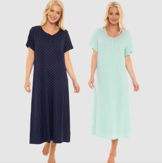 Super Soft Spot Print Nightdress in Longer Length