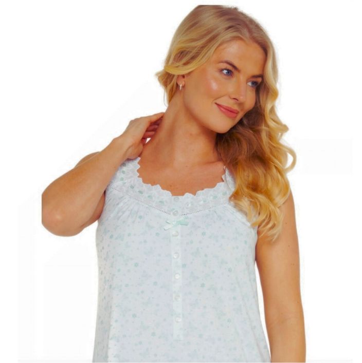 100% Cotton Floral Print Sleeveless Nightdress