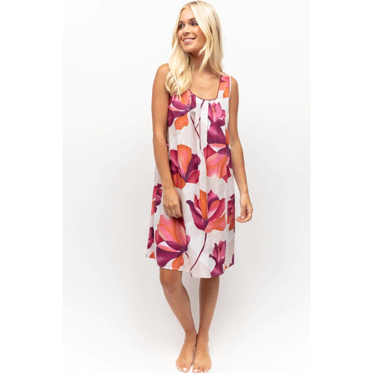 Allyah Floral Print Sleeveless Nightdress - Pure NightAllyah Floral Print Sleeveless Nightdress