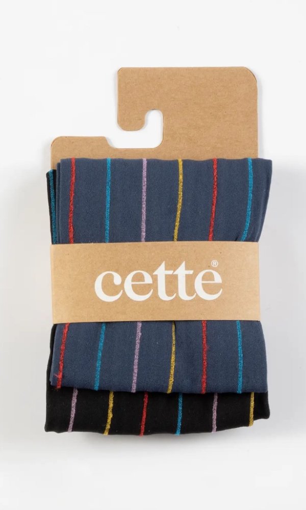 Cette Multicolour 2 Pair Pack Stripe Socks - Pure NightCette Multicolour 2 Pair Pack Stripe Socks