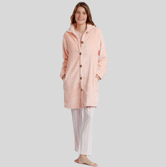Coral Cable Design Soft Touch Dressing Gown/Jacket - Pure NightCoral Cable Design Soft Touch Dressing Gown/Jacket