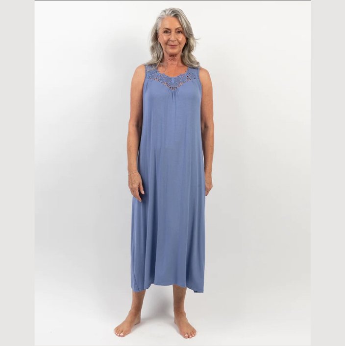 Delilah Lace Detail Jersey Long Nightdress Sizes 8 & 10 Only - Pure NightDelilah Lace Detail Jersey Long Nightdress Sizes 8 & 10 Only