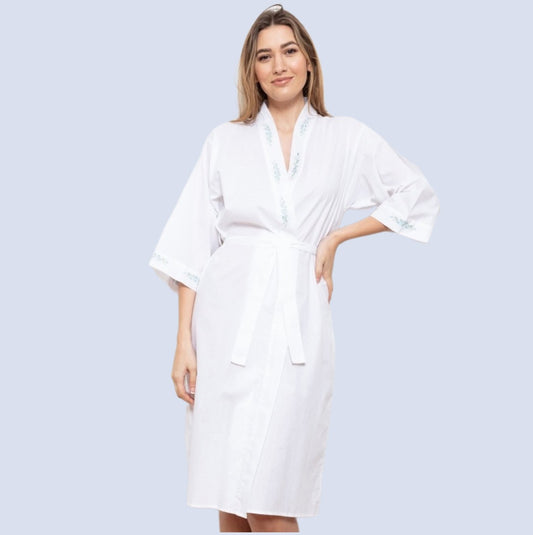 Gaye 100% Cotton Lawn Kimono Wrap - Pure NightGaye 100% Cotton Lawn Kimono Wrap