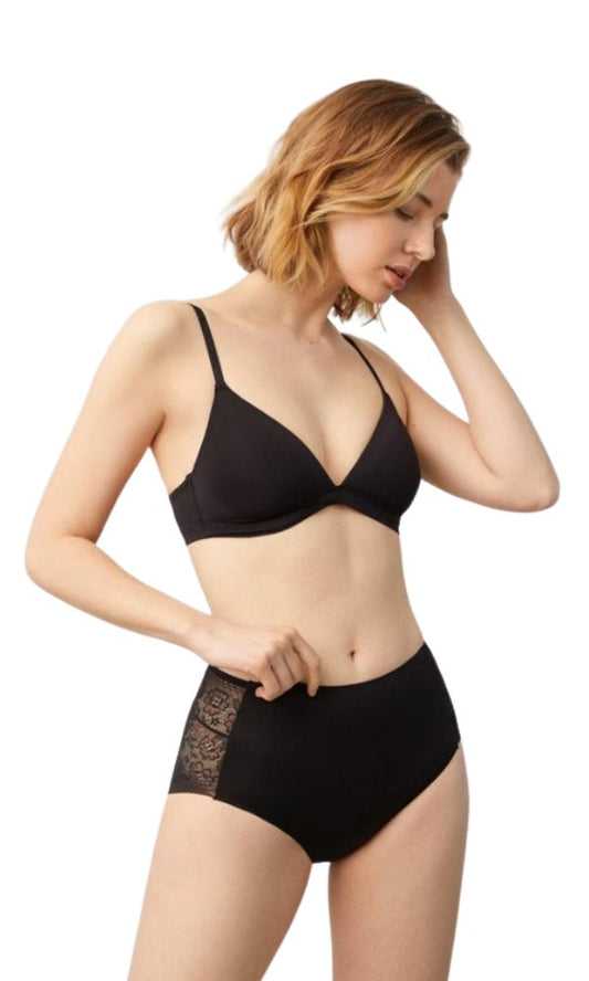 High Waist Maxi Floral Lace Brief - Knickers - Pure NightHigh Waist Maxi Floral Lace Brief - Knickers