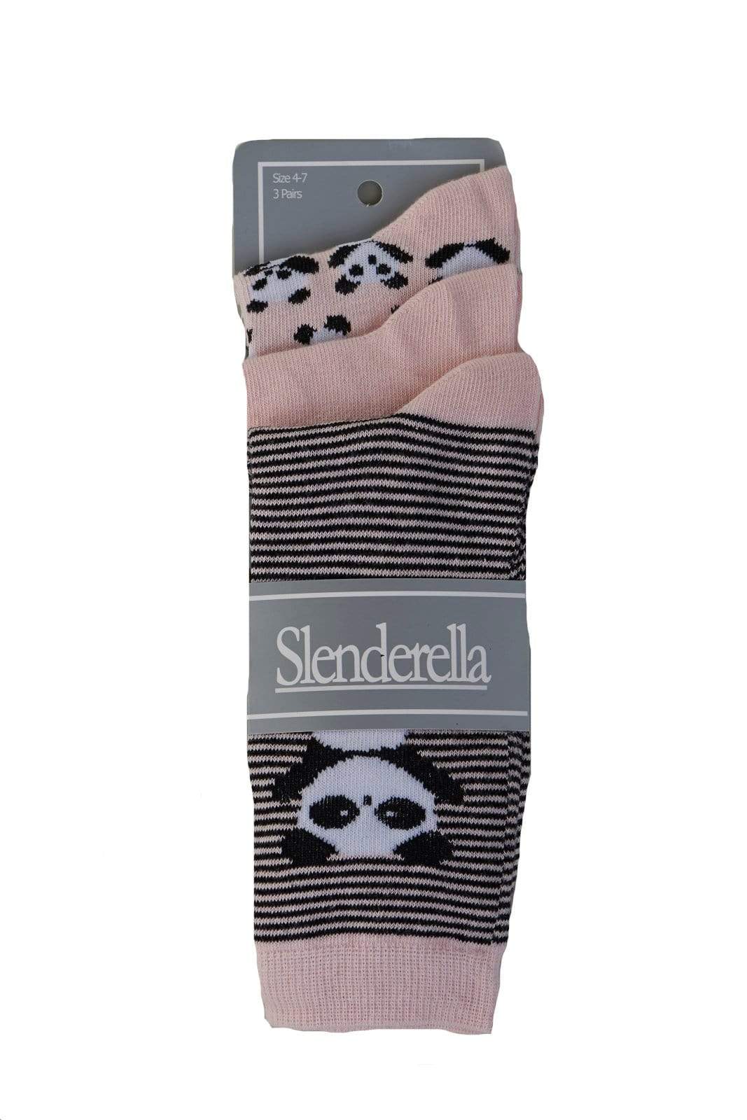 Slenderella 3 Pair pack Panda Bedsocks - One Size - Pink or Grey - Pure NightSlenderella 3 Pair pack Panda Bedsocks - One Size - Pink or Grey