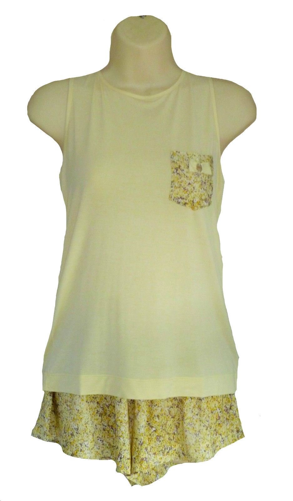 Yellow Jersey Vest Style top with Floral Shorts by Pepita 8/10/12/14/16 - Pure NightYellow Jersey Vest Style top with Floral Shorts by Pepita 8/10/12/14/16