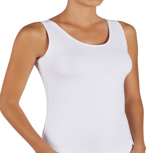 Ysabel Mora Ladies Wide Strap Cotton Vest - White - Black - Nude - Pure NightYsabel Mora Ladies Wide Strap Cotton Vest - White - Black - Nude