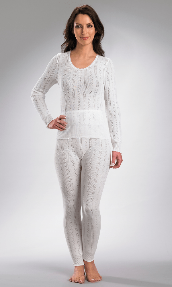 Brettles Vest & Camisoles Thermal Fancy Knit Long Sleeve Cami M/L/XL