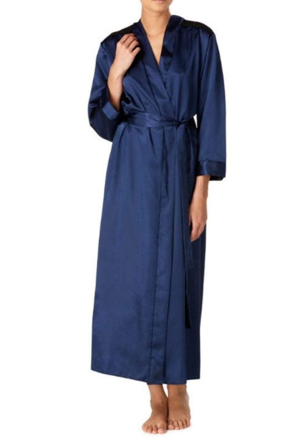 Gaspe Wrap 52" Long Satin Tie Belt Wrap - Black - Navy- Damson S/M/L/XL