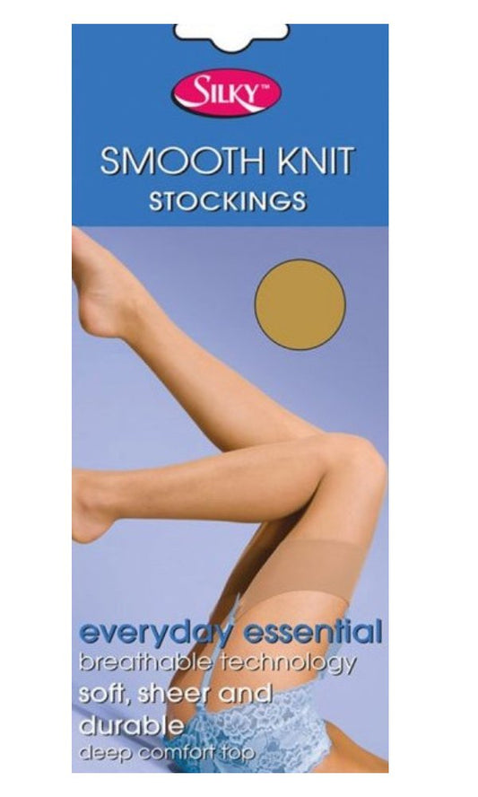 2 Pairs Silky Smooth Knit Stockings - One Size & Large - 4 Colours - Pure Night2 Pairs Silky Smooth Knit Stockings - One Size & Large - 4 Colours