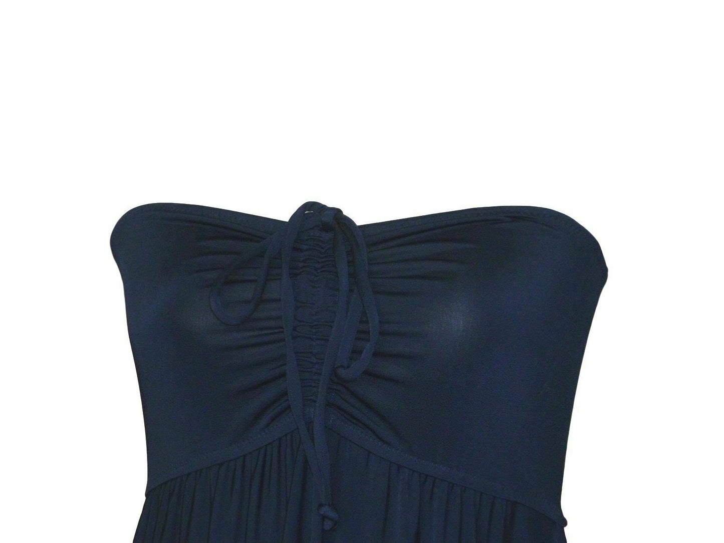 Emar Strapless Hanky Hem Beach Dress - Navy, Paprika, Turquoise - S/M L/XL