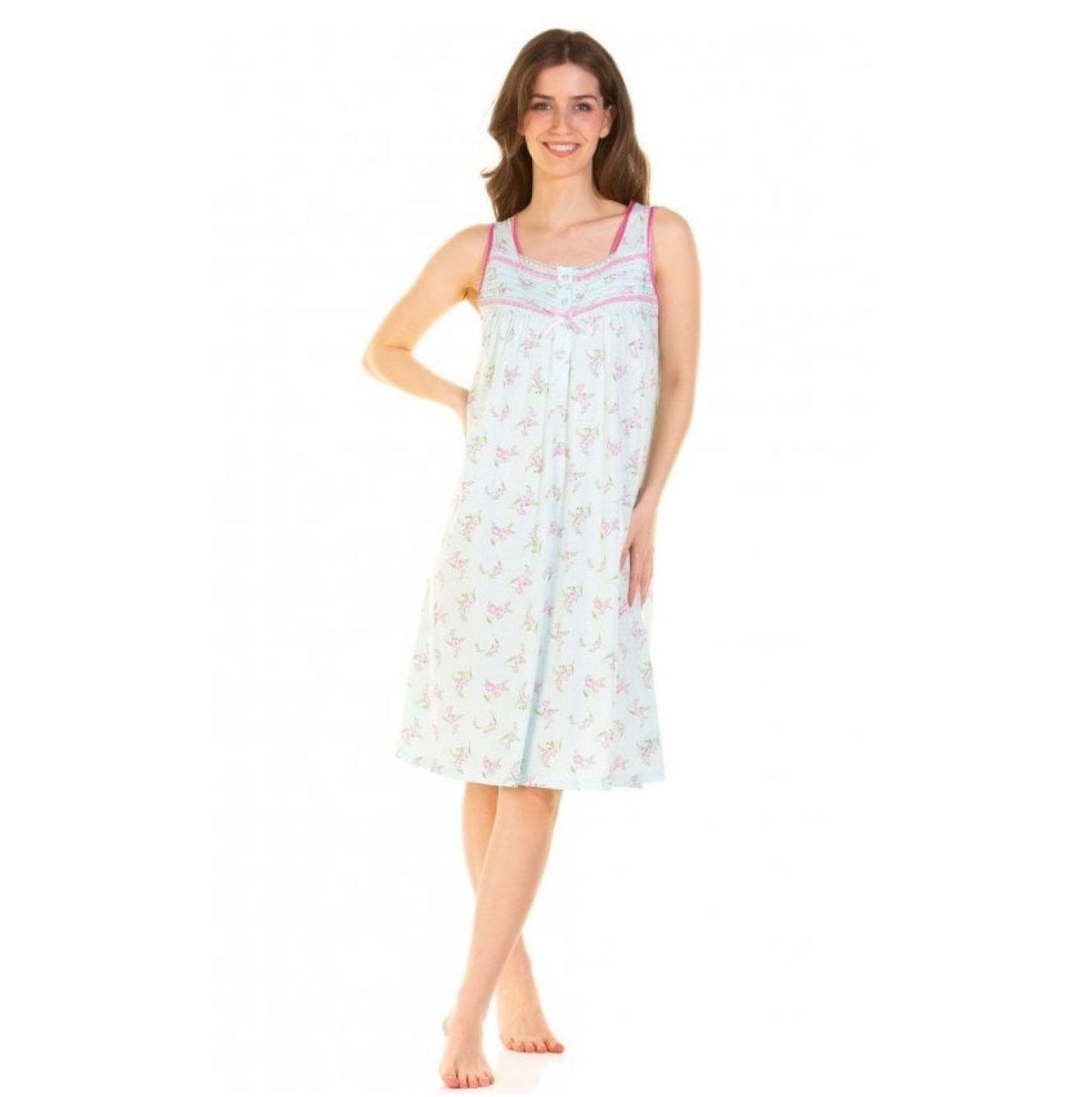 Cotton Rich Primrose Print Sleeveless Nightdress