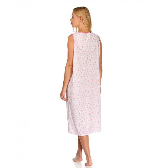Sleeveless Poly Cotton Jersey Vintage Floral Print