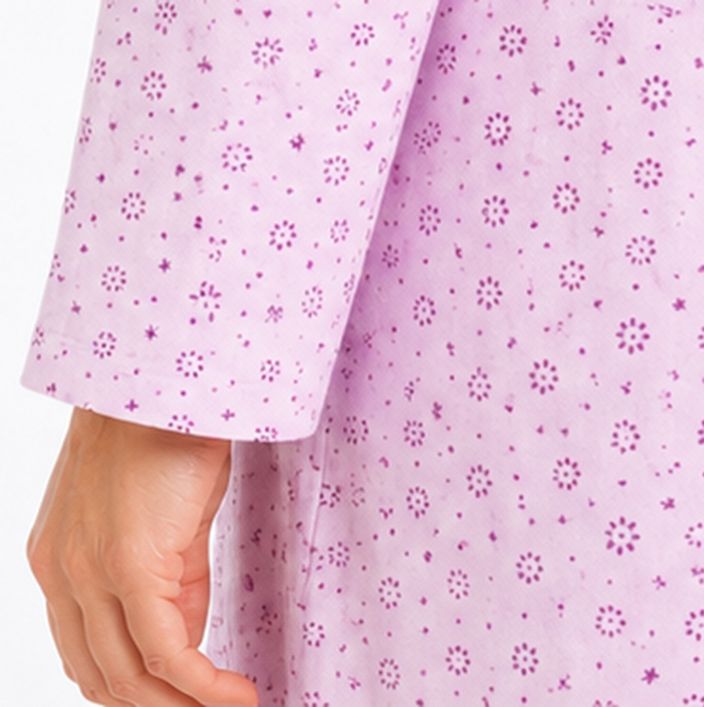 100% Brushed Cotton Winceyette Long Sleeve Nightdress