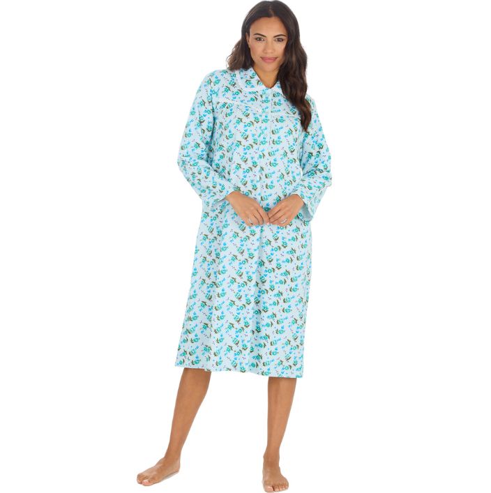100% Brushed Cotton Long Sleeve Nightdress