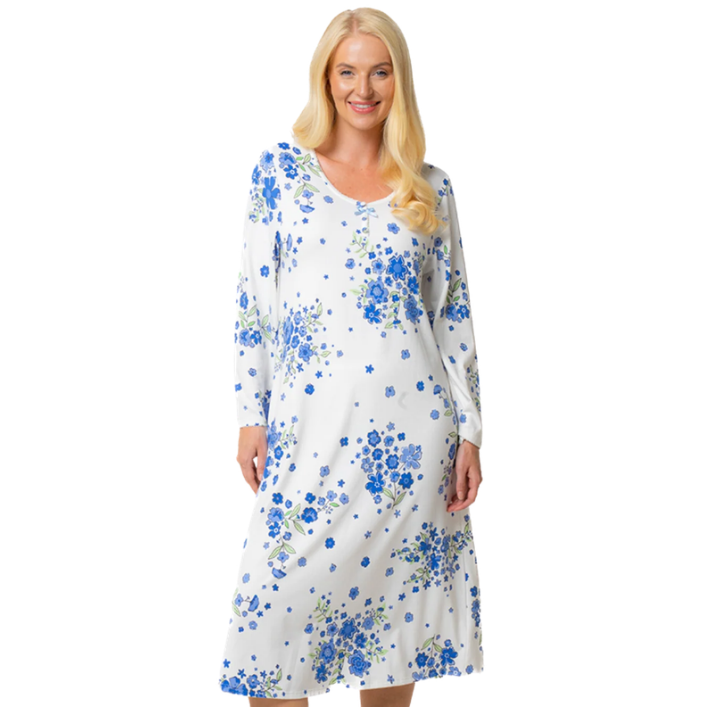 Super Soft Floral Long Sleeve Nightdress