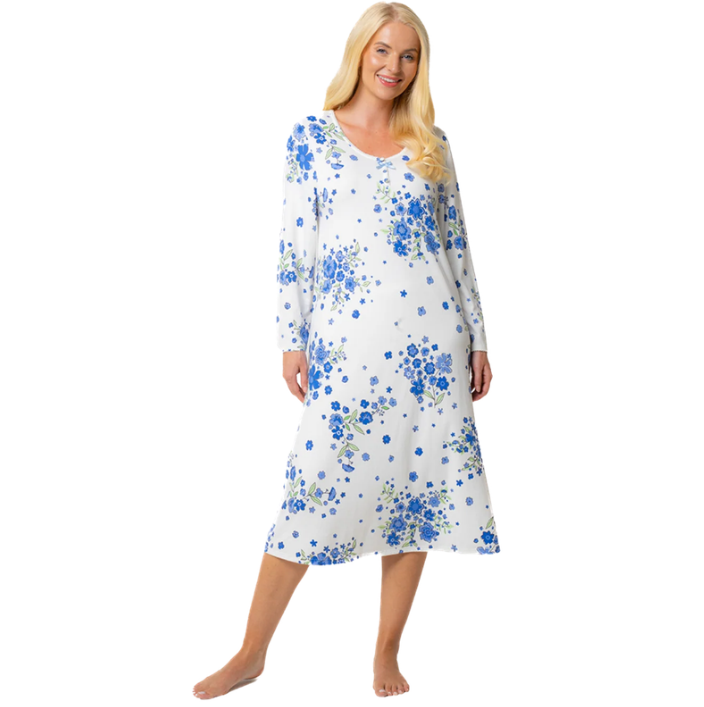Super Soft Floral Long Sleeve Nightdress