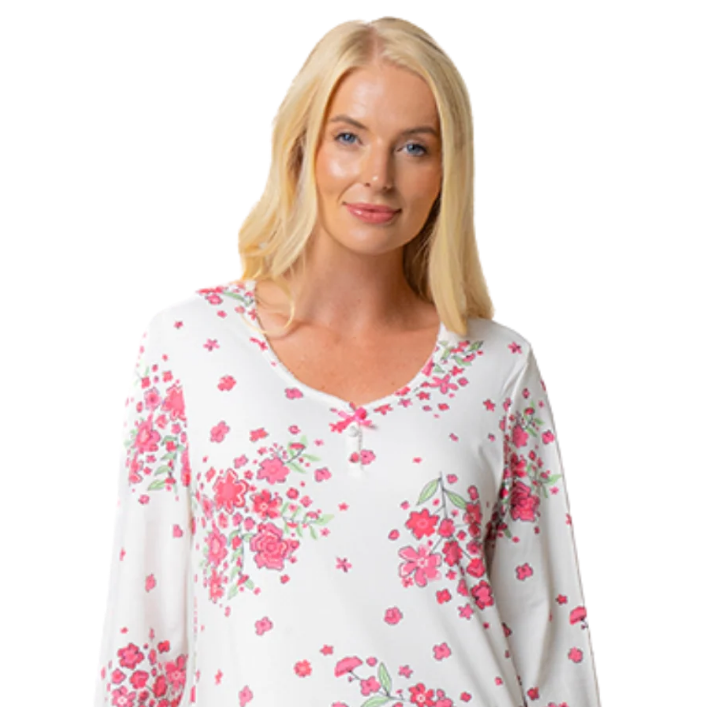 Super Soft Floral Long Sleeve Nightdress