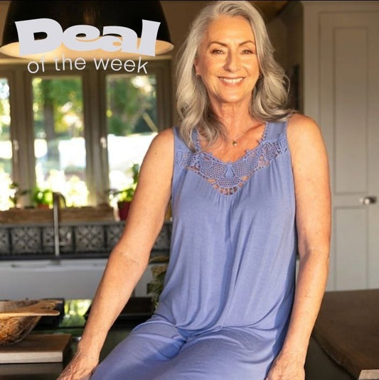 Delilah Lace Detail Jersey Long Nightdress Size 8 only