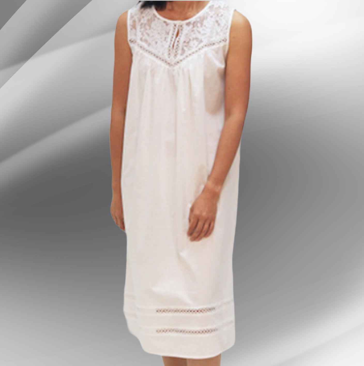 Jenny 100% Cotton White Nightdress