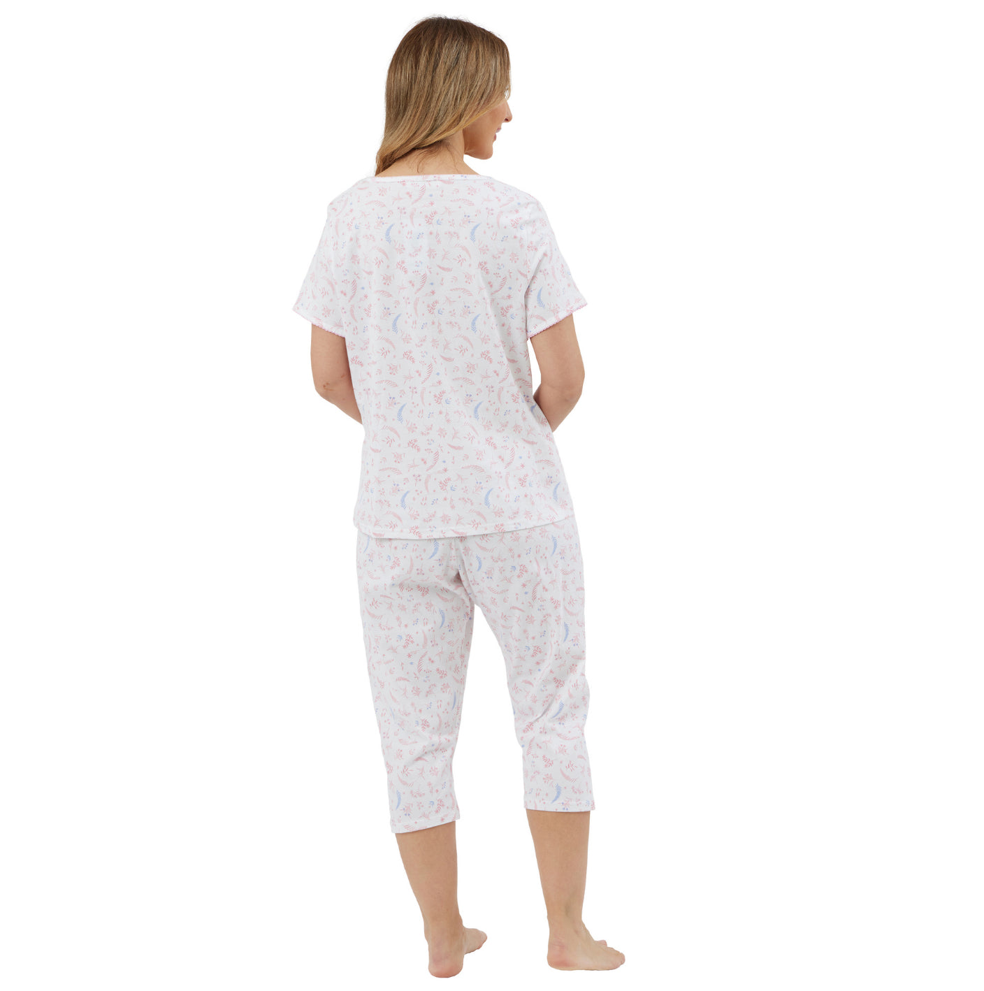 100% Cotton Jersey 3/4 Length Short Sleeve Pyjamas