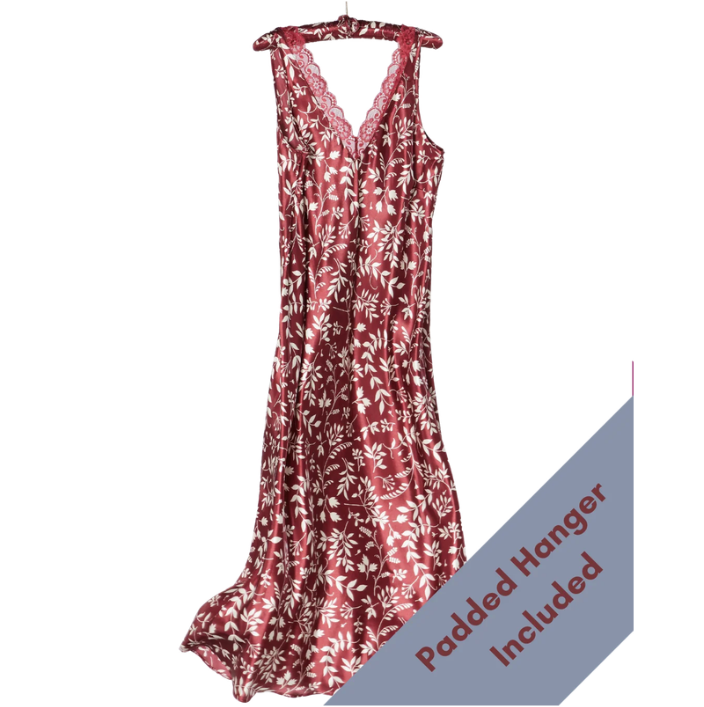 Autumn Leaves Satin Chemise Nightdress