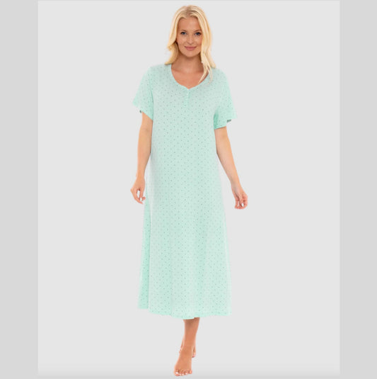 Super Soft Spot Print Nightdress in Longer Length