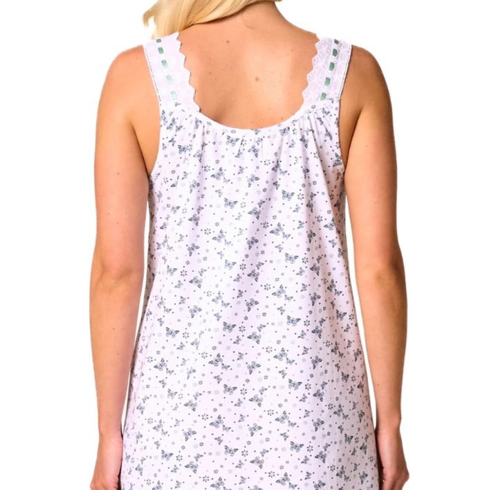 100% Cotton Floral Print Sleeveless Nightdress