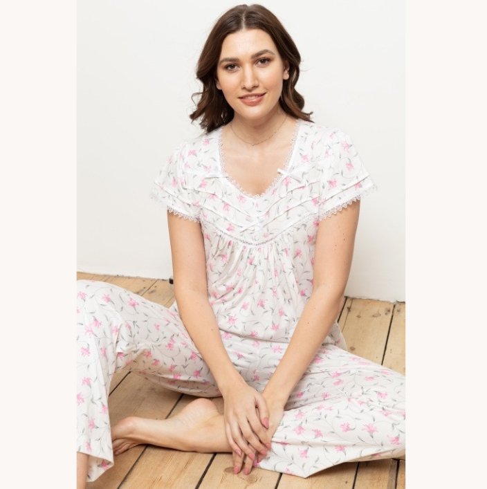 Fenia 100% Cotton Jersey Slip - On Pyjamas - Pure NightFenia 100% Cotton Jersey Slip - On Pyjamas