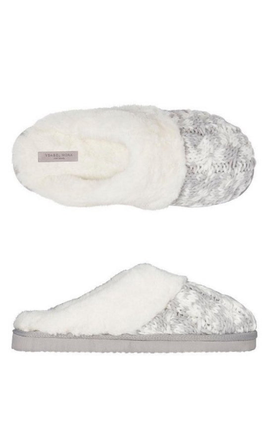 Grey & White Faux Fur Scented Slippers - Pure NightGrey & White Faux Fur Scented Slippers