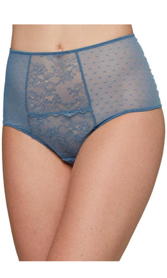 High Waist Tulle Lace Front & Back Panty - Knickers - Brief - Pure NightHigh Waist Tulle Lace Front & Back Panty - Knickers - Brief