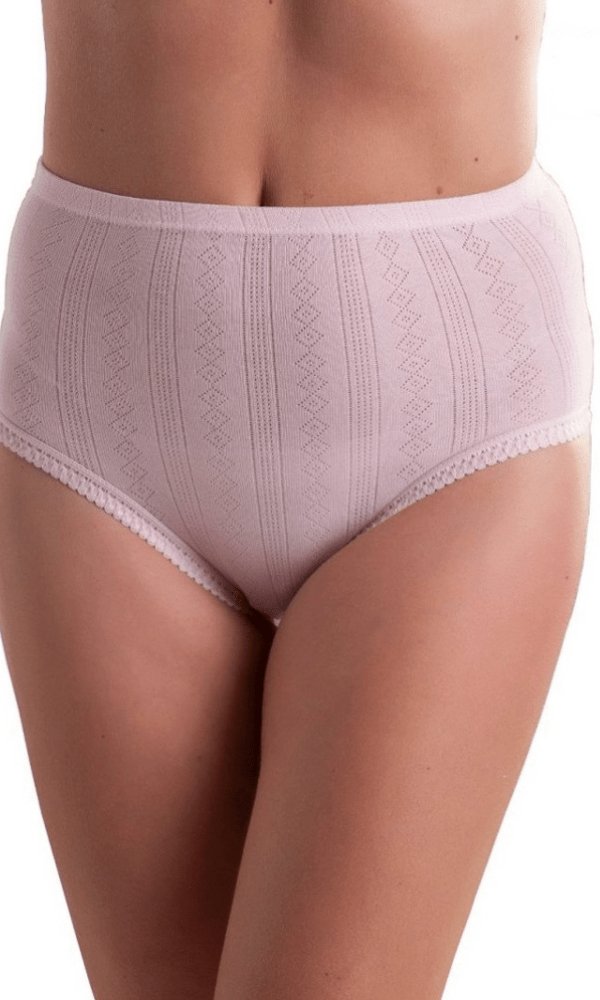 Ladies 3 Pair Pack 100% Cotton Tunnel Elastic Maxi Briefs - Pure NightLadies 3 Pair Pack 100% Cotton Tunnel Elastic Maxi Briefs