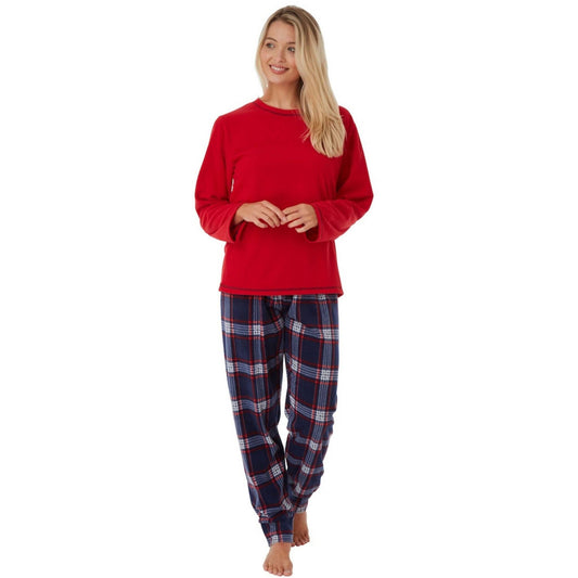 Microfleece Tartan Print Pyjamas - Pure NightMicrofleece Tartan Print Pyjamas