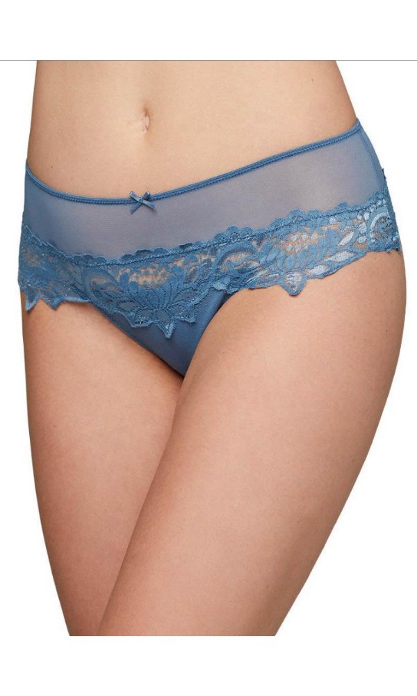 Midi Panty - Knickers - Brief - with Lace Front & Back - Pure NightMidi Panty - Knickers - Brief - with Lace Front & Back