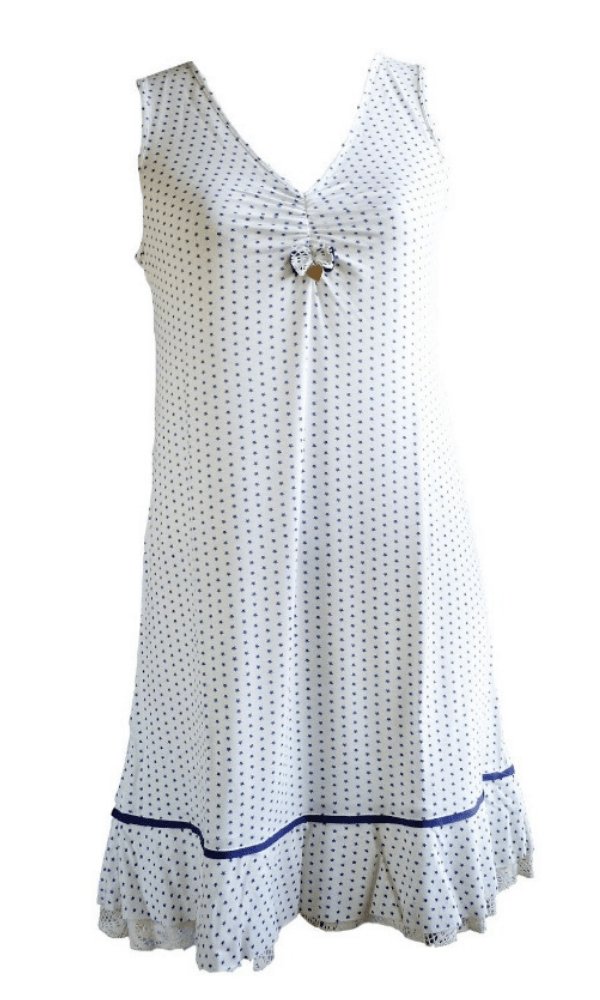 Pepita Jersey Star Print Vest Style Nightdress - Pure NightPepita Jersey Star Print Vest Style Nightdress