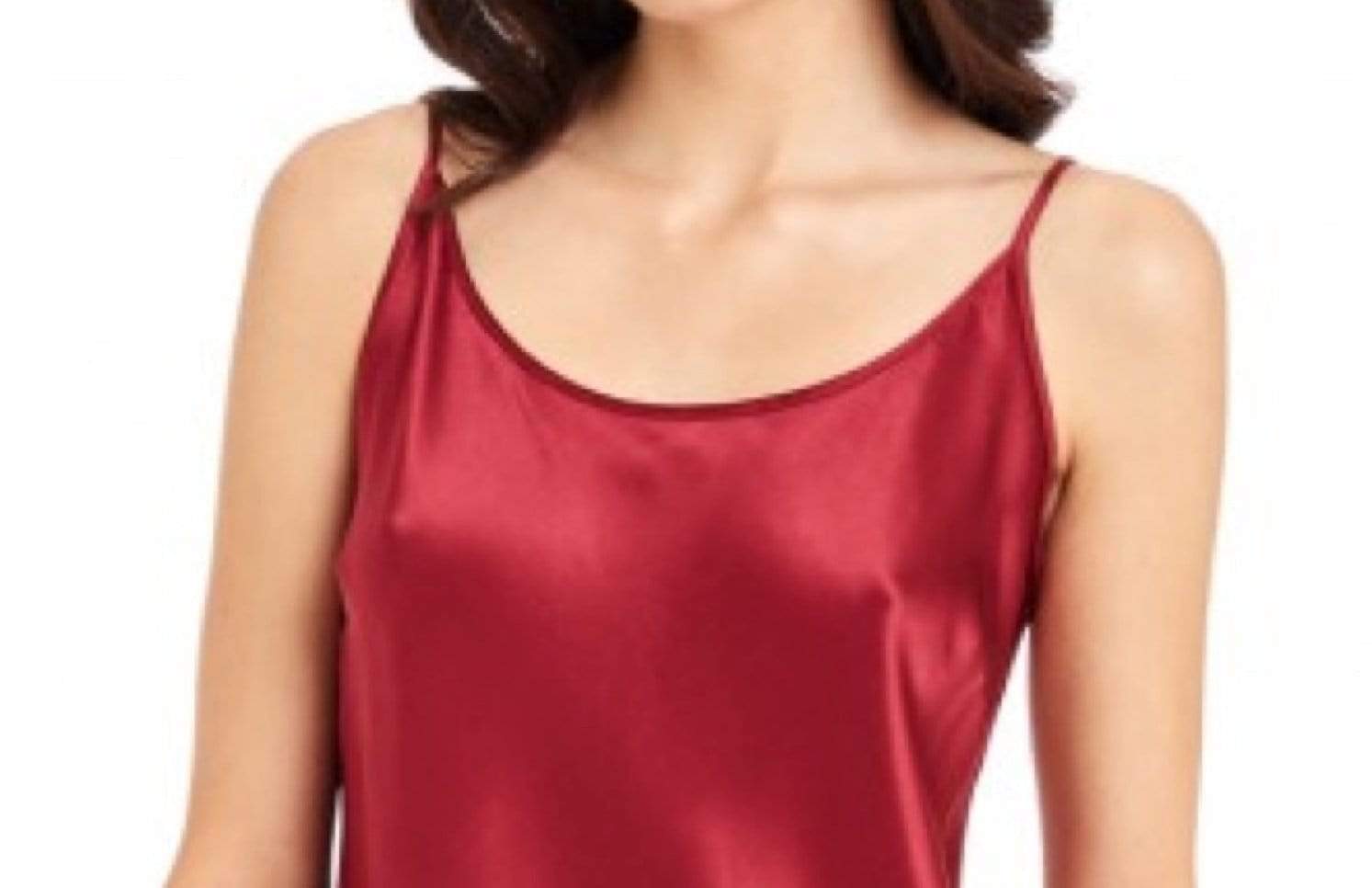 Silk Blend Spaghetti Strap Chemise - Ruby - 10 to 22 - Pure NightSilk Blend Spaghetti Strap Chemise - Ruby - 10 to 22