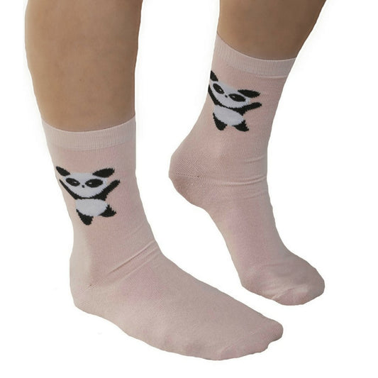 Slenderella 3 Pair pack Panda Bedsocks - One Size - Pink or Grey - Pure NightSlenderella 3 Pair pack Panda Bedsocks - One Size - Pink or Grey