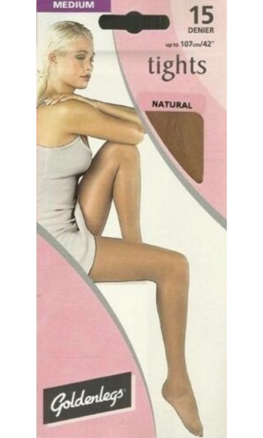 2 Pairs of 15 Denier Tights - 2 Sizes - 7 Colours