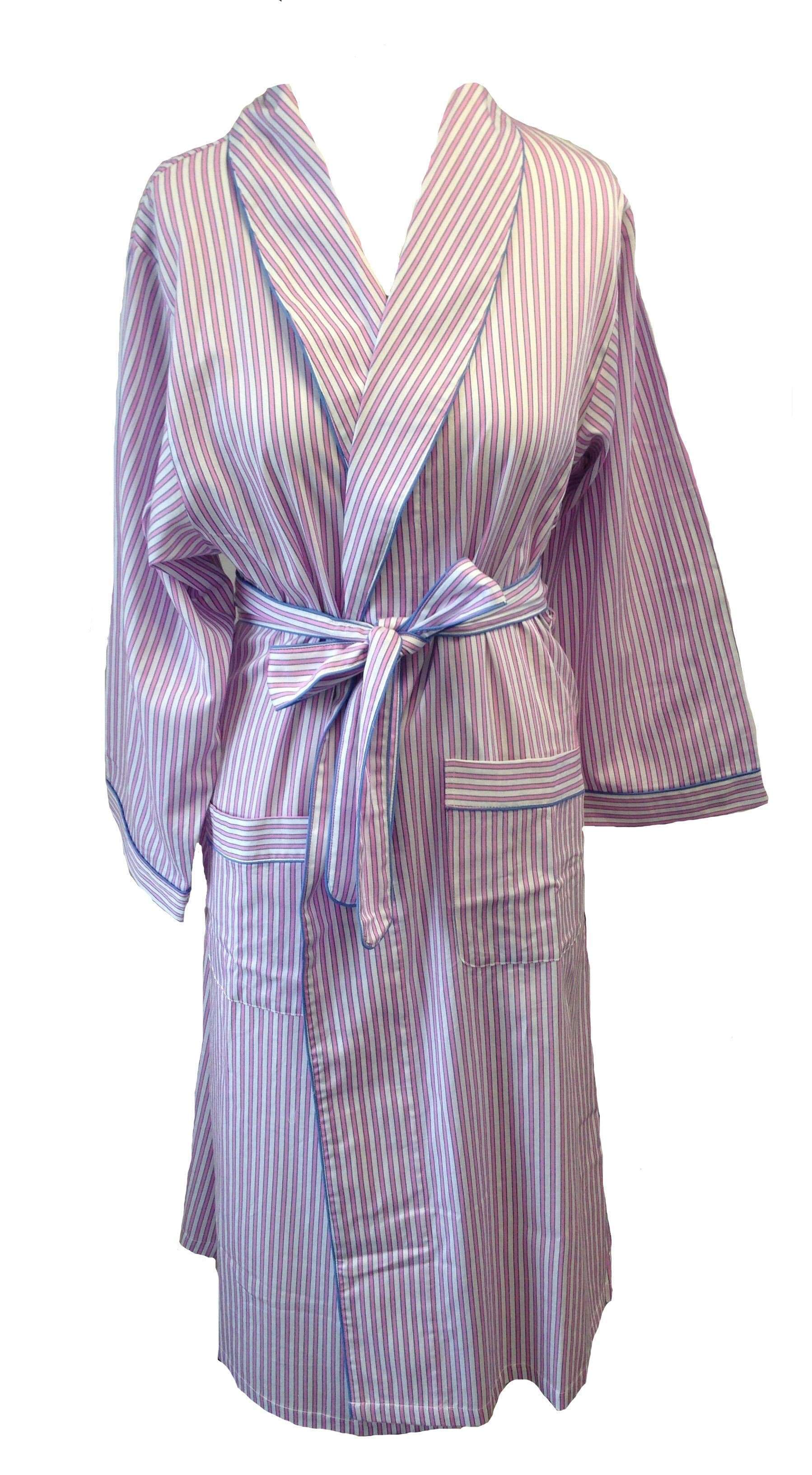 Slenderella Wrap Slenderella Luxury Cotton Stripe Wrap - Blue or Pink - S/M/L/XL