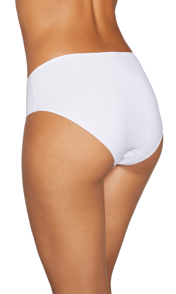Ysabel Mora Briefs Elastic Cotton Midi Panty - White - Black - Nude
